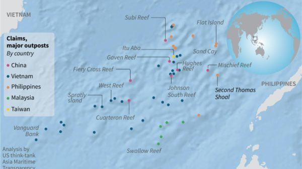 Disputed Spratly Islands in the South China Sea