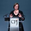 Russian journalist Galina Timchenko speaks at the Committee to Protect Journalists (CPJ) Interntational Press Freedom Awards, on November 17, 2022, in New York