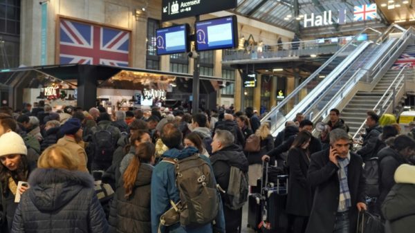 There were scenes of chaos as frustrated passengers waited for trains