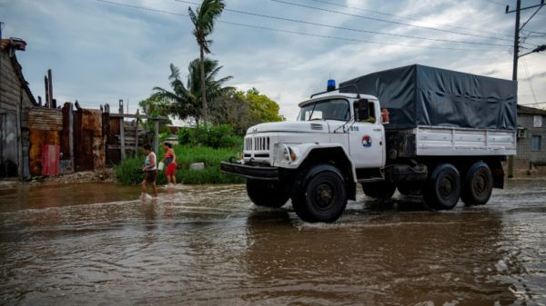 Streets were flooded in parts of Cuba as Idalia passed nearby