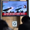 North Korea fired more than 200 artillery shells near two South Korean islands on Friday, Seoul's defence ministry said