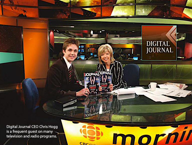 Chris Hogg (Digital Journal) and Heather Hiscox (CBC News)