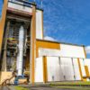 An Ariane 5 rocket ready for the launcher's final blast-off at Europe's spaceport in Kourou, French Guiana